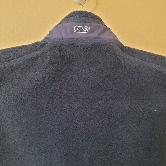 Vineyard Vines Boys Fleece Vest Navy Blue Whale Size M 12-14 - Picture 7 of 9